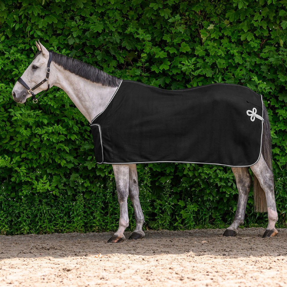 Waldhausen Economic Fleece Sponsorendecke - schwarz, Größe 125 cm