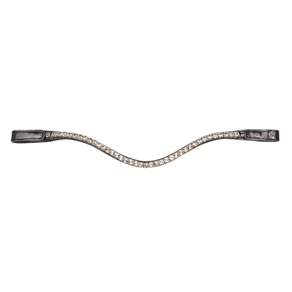 Waldhausen X-Line Stirnband Shine - schwarz/silber, Größe Warmblut