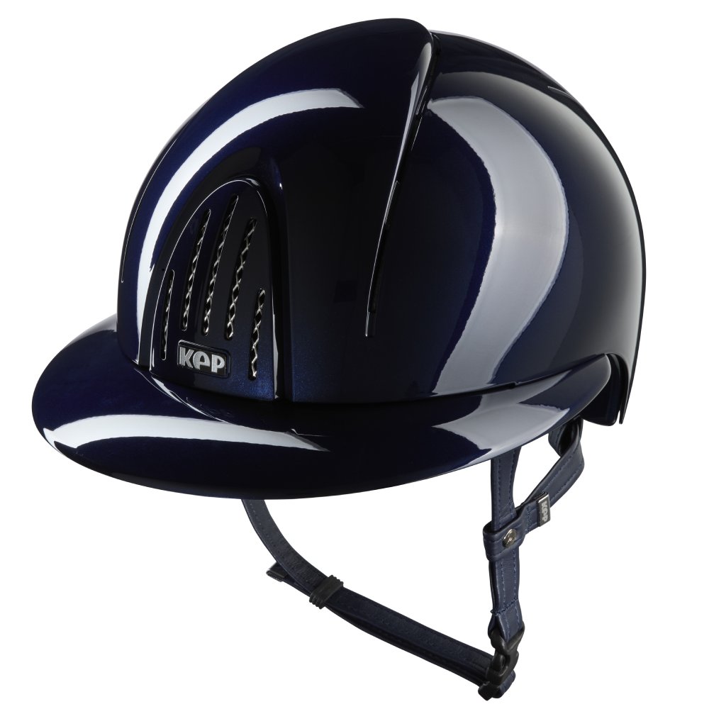 KEP Smart Nova Metal Polish Polo Visor Reithelm - blue, Größe L (59-62)
