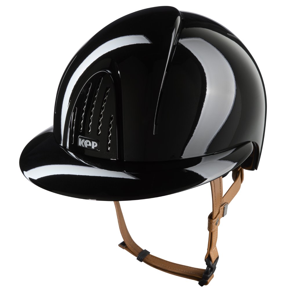 Kep Smart Nova Metal Polish Beige Strap Polo Visor Reithelm