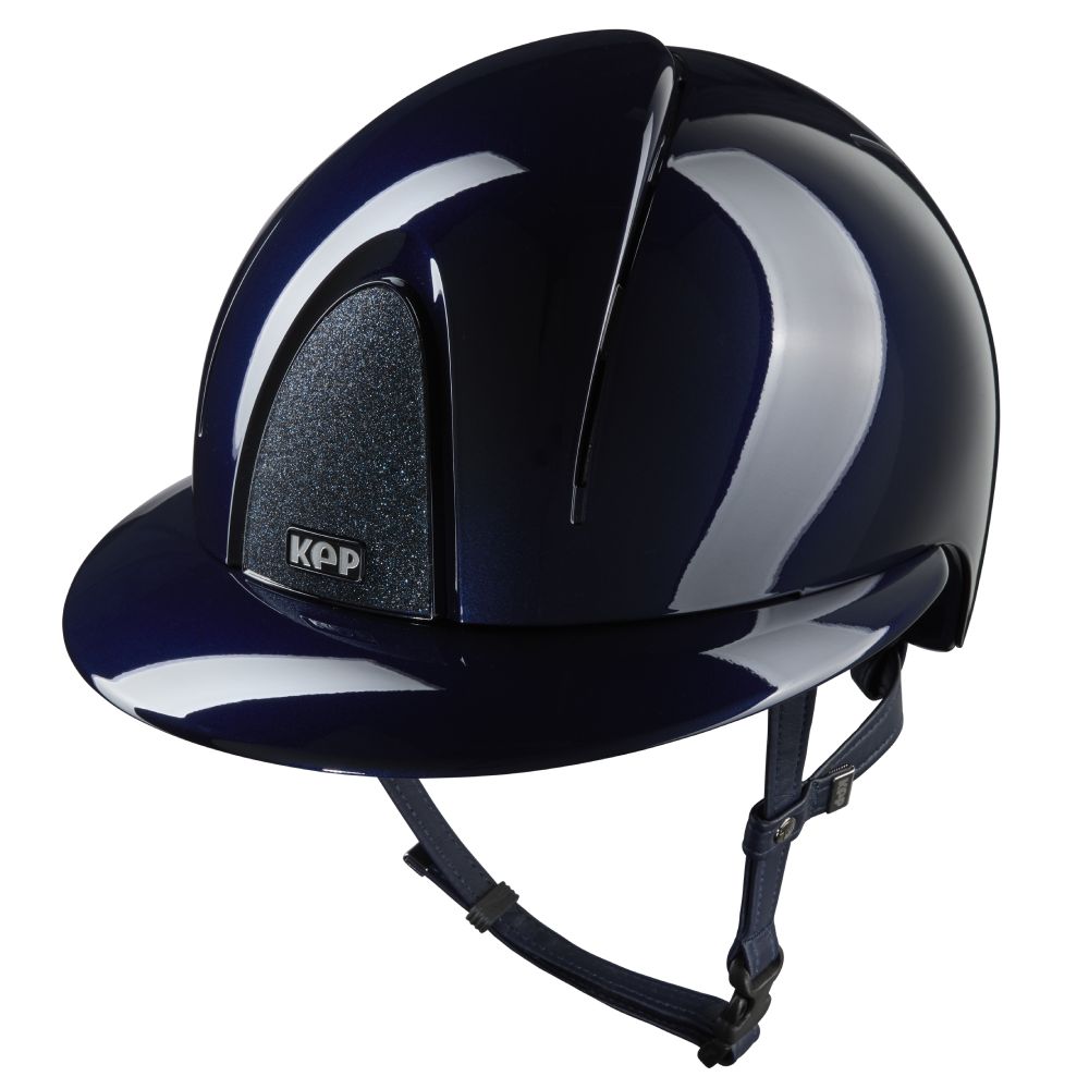 KEP Smart Nova Metal Polish Star Polo Visor Reithelm - blue, Größe M (51-58)