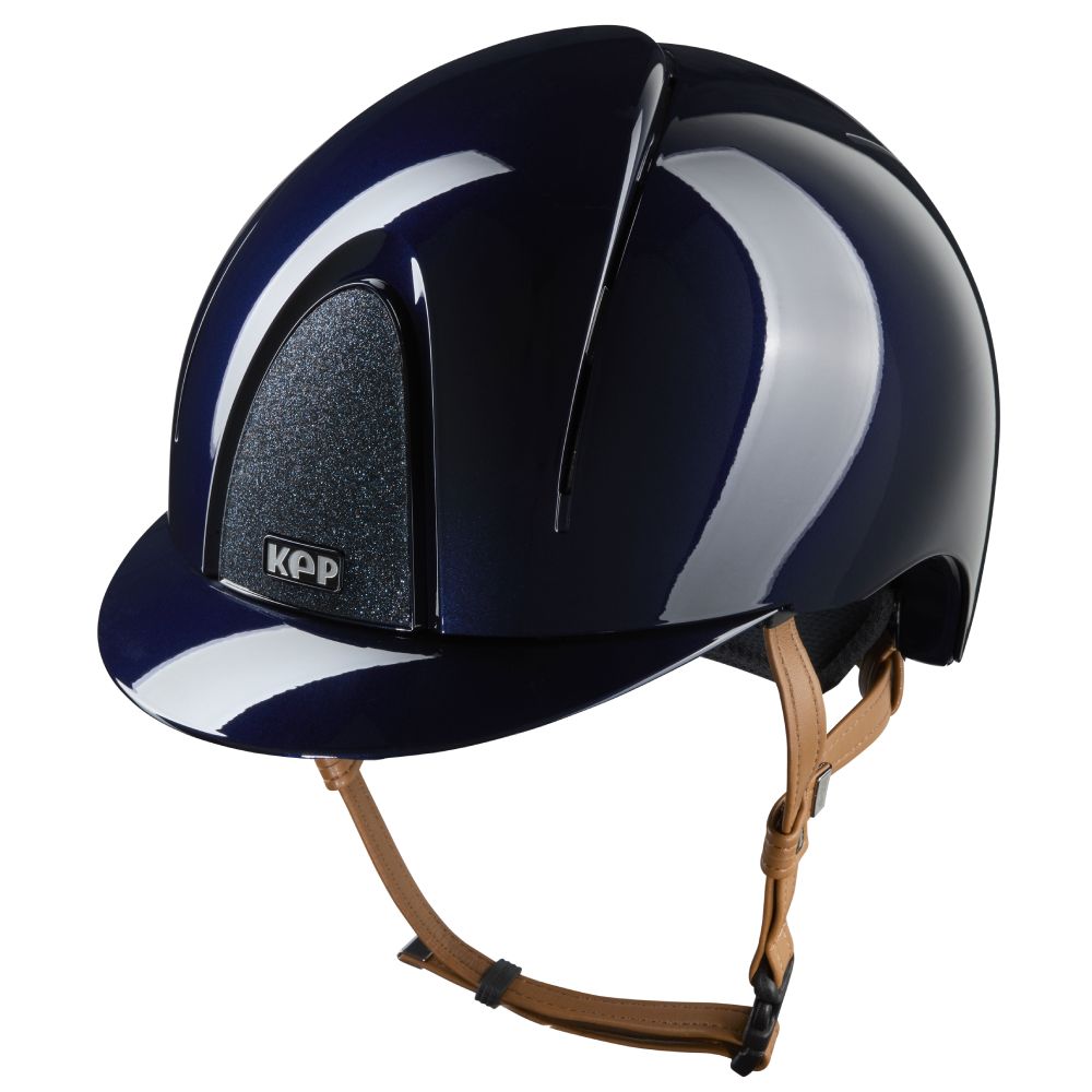 KEP Smart Nova Metal Polish beige Strap Star Reithelm - blue, Größe M (51-58)