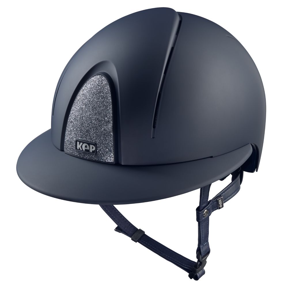 KEP Smart Nova Textile Polo Visor Star Silver Reithelm - blue, Größe L (59-62)