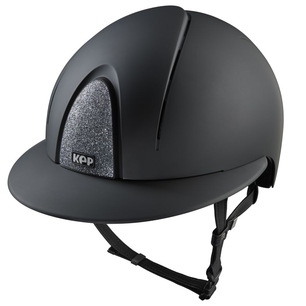 KEP Smart Nova Textile Polo Visor Star Silver Reithelm - black, Größe L (59-62)