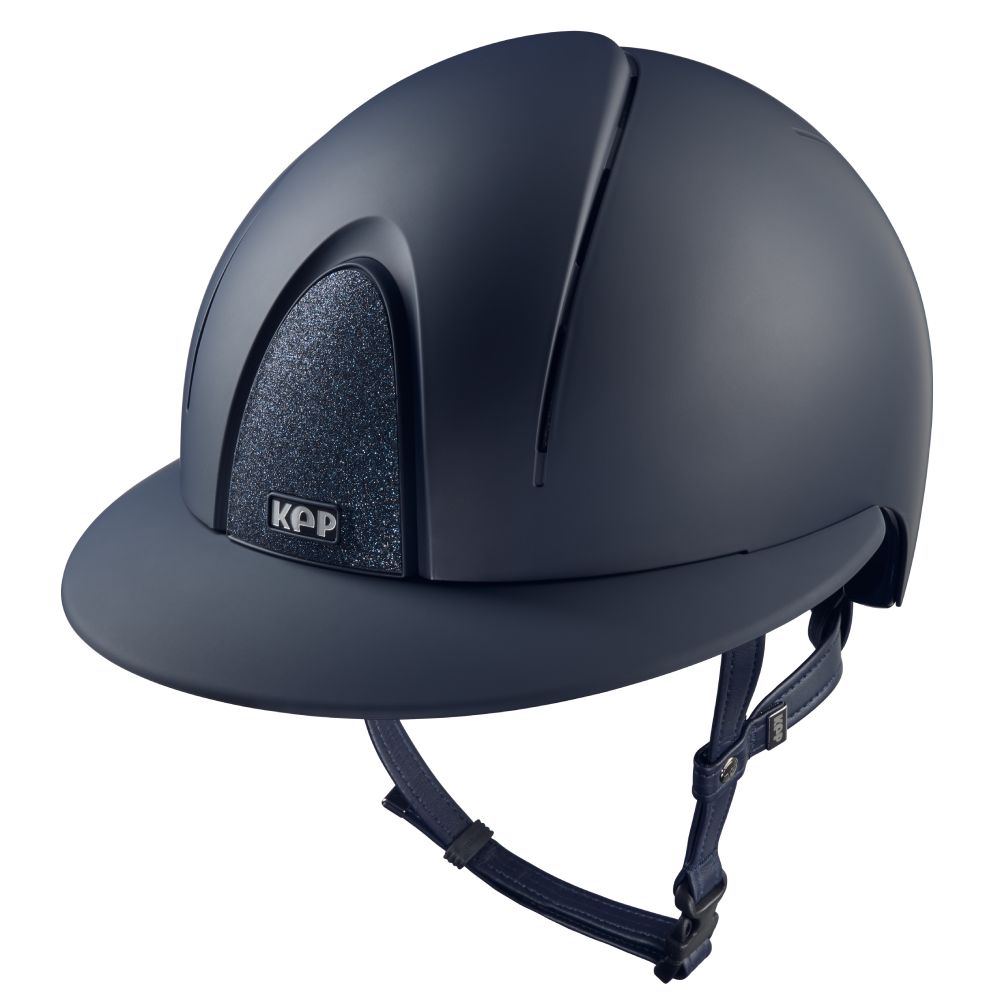 KEP Smart Nova Textile Polo Visor Star Reithelm - blue, Größe L (59-62)