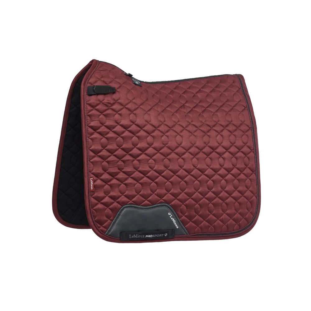 LeMieux Crystal Suede Dressurschabracke - burgundy, Größe S/M