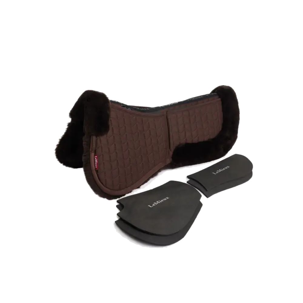 LeMieux Merino+ ProSorb Sattelpad mit vier Kammern - Korrekturpad - brown/brown, Größe L