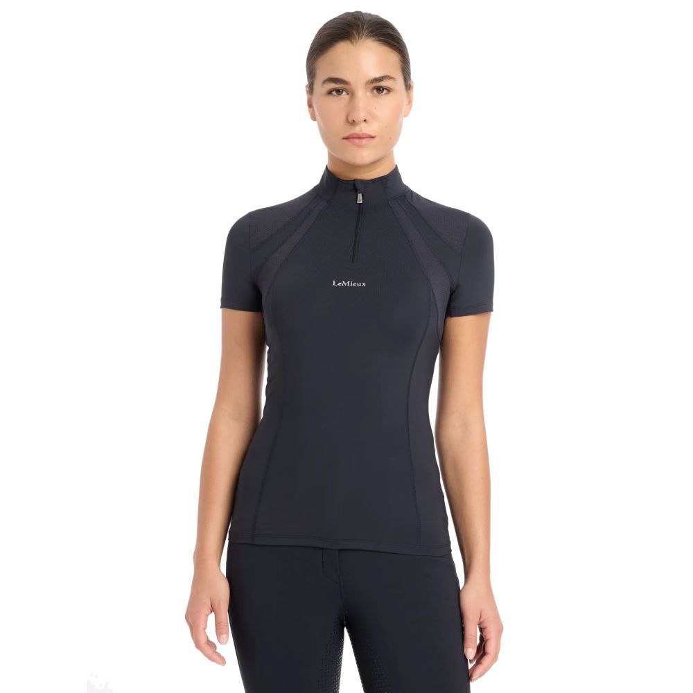 LeMieux Mia Kurzärmeliges Funktionsshirt aus Mesh Damen - navy, Größe 46