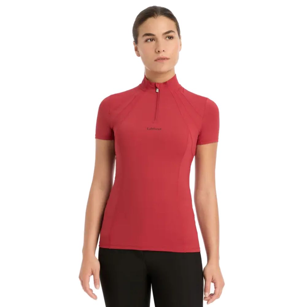 LeMieux Mia Kurzärmeliges Funktionsshirt aus Mesh Damen - chilli, Größe 38