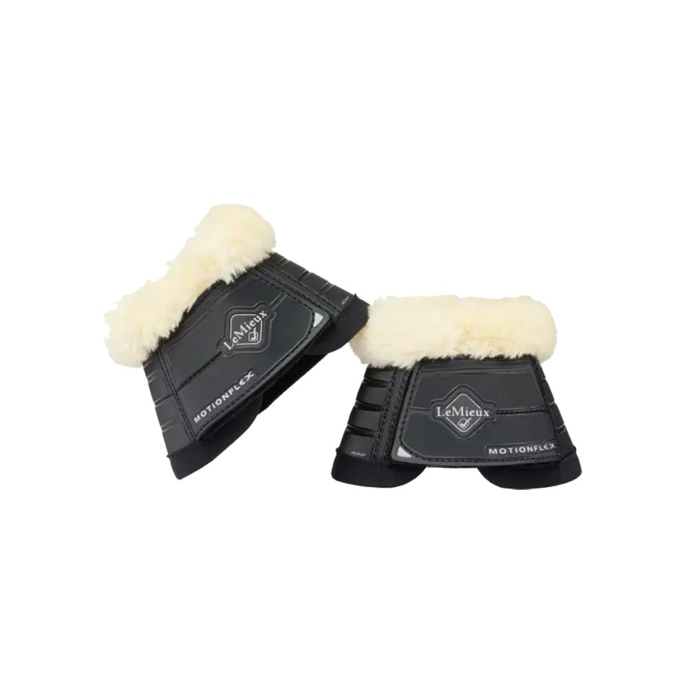 LeMieux Motionflex Hufglocken mit Fleecekante - black/natural, Größe L
