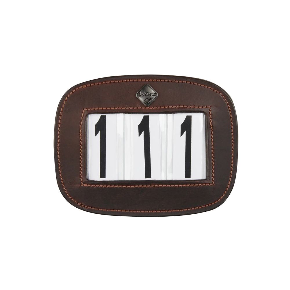 LeMieux Lederstartnummer - brown