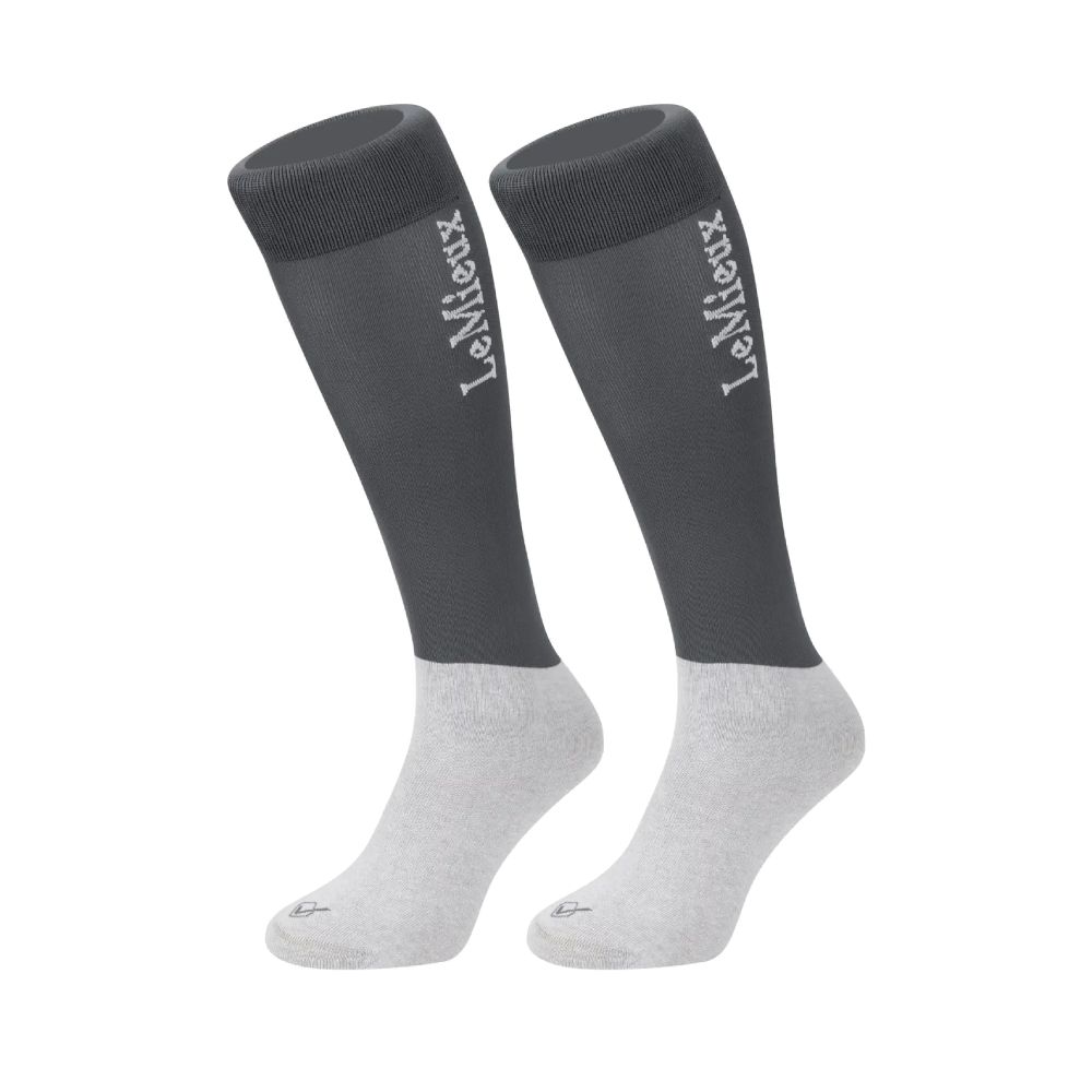 LeMieux Turnierstrümpfe Doppelpack Unisex - grey, Größe M