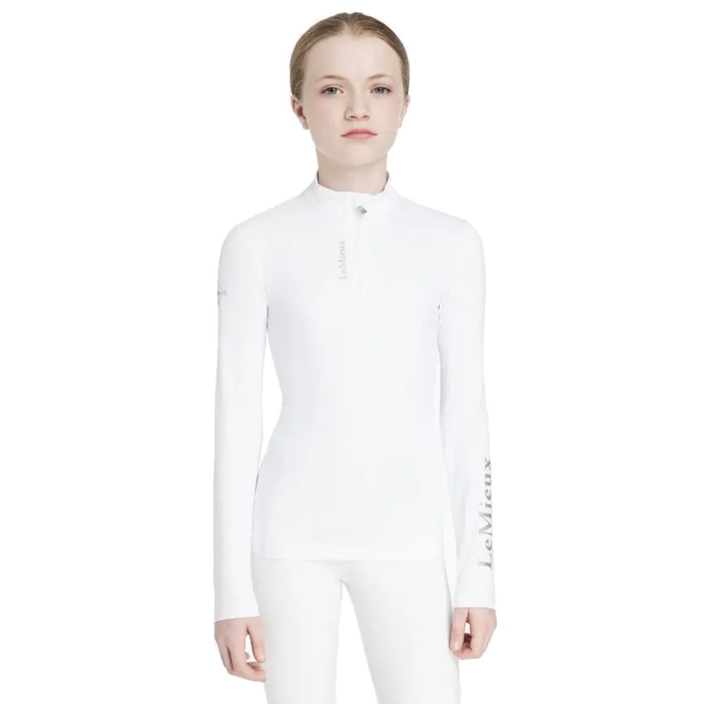 LeMieux Young Rider Classique Funktionsshirt Mädchen - white, Größe 164