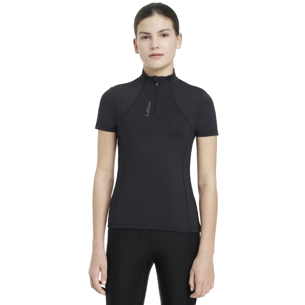 LeMieux Young Rider Classique Kurzärmeliger Funktionsshirt Mädchen - black, Größe 164