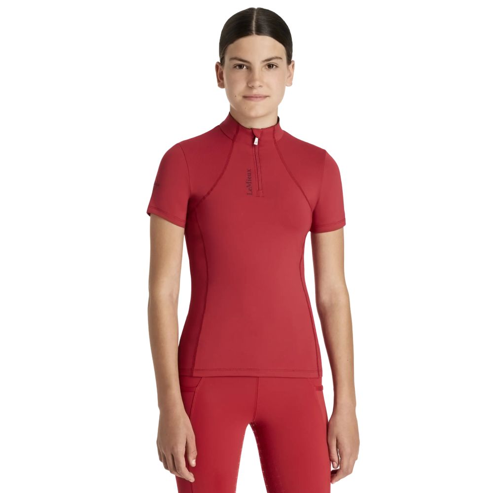 LeMieux Young Rider Classique Kurzärmeliger Funktionsshirt Mädchen - chilli, Größe 152