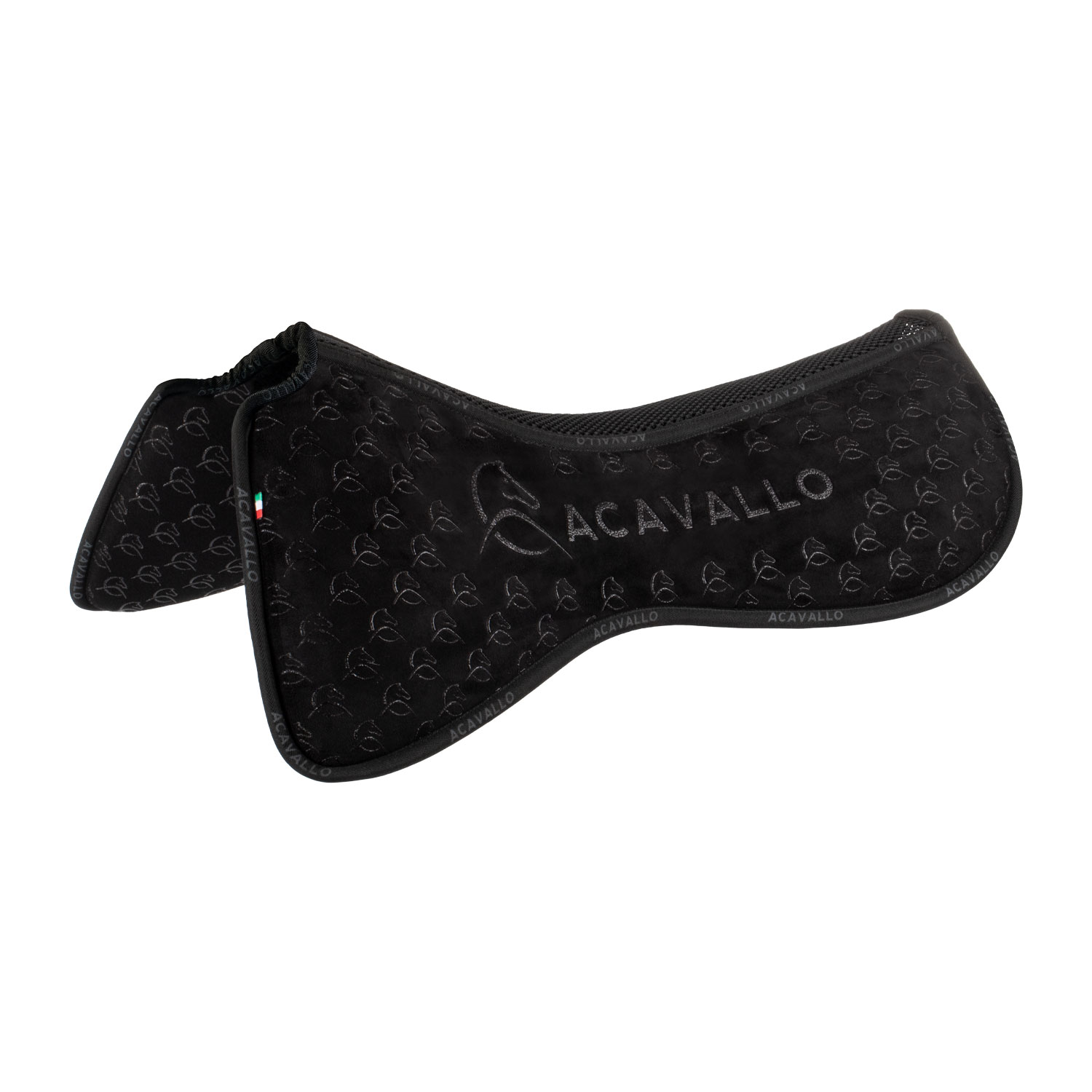 Acavallo Spine Free Memory Double Silikon Dressage Sattelpad - schwarz, Größe onesize