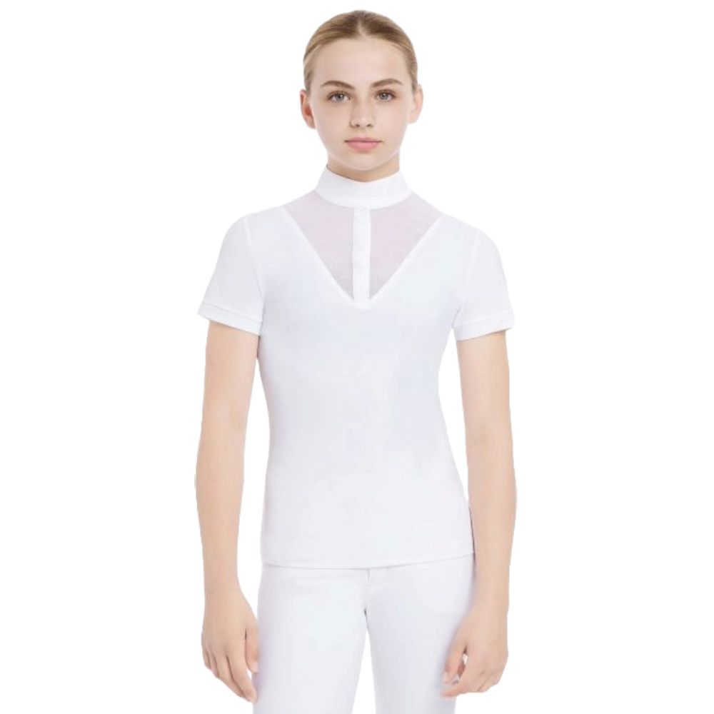 LeMieux Young Rider Eva Kurzärmliges Turniershirt Mädchen - white, Größe 128