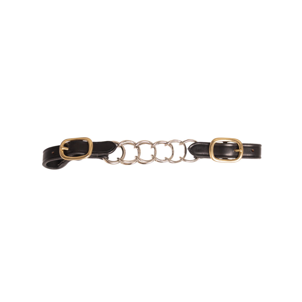 Dyon Hackamore chain single D-Collection - black, Größe Warmblut