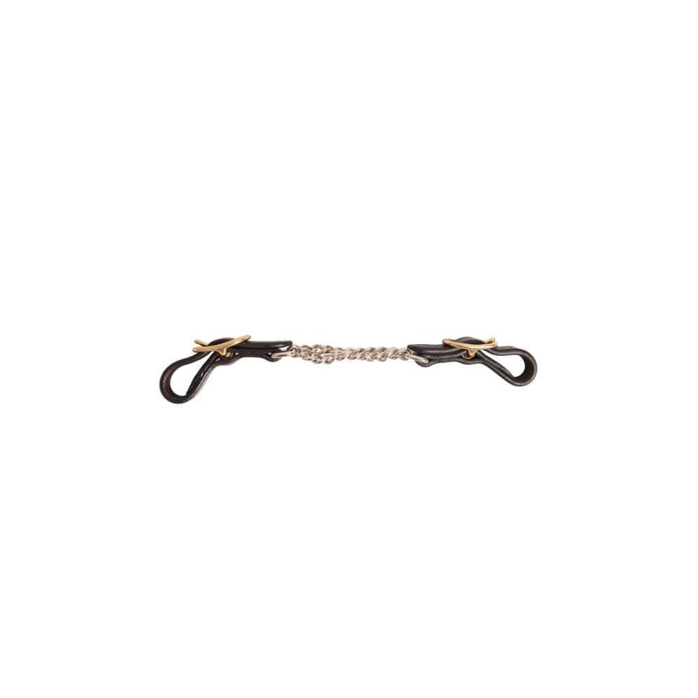 Dyon Hackamore chain single D-Collection - brown, Größe Warmblut