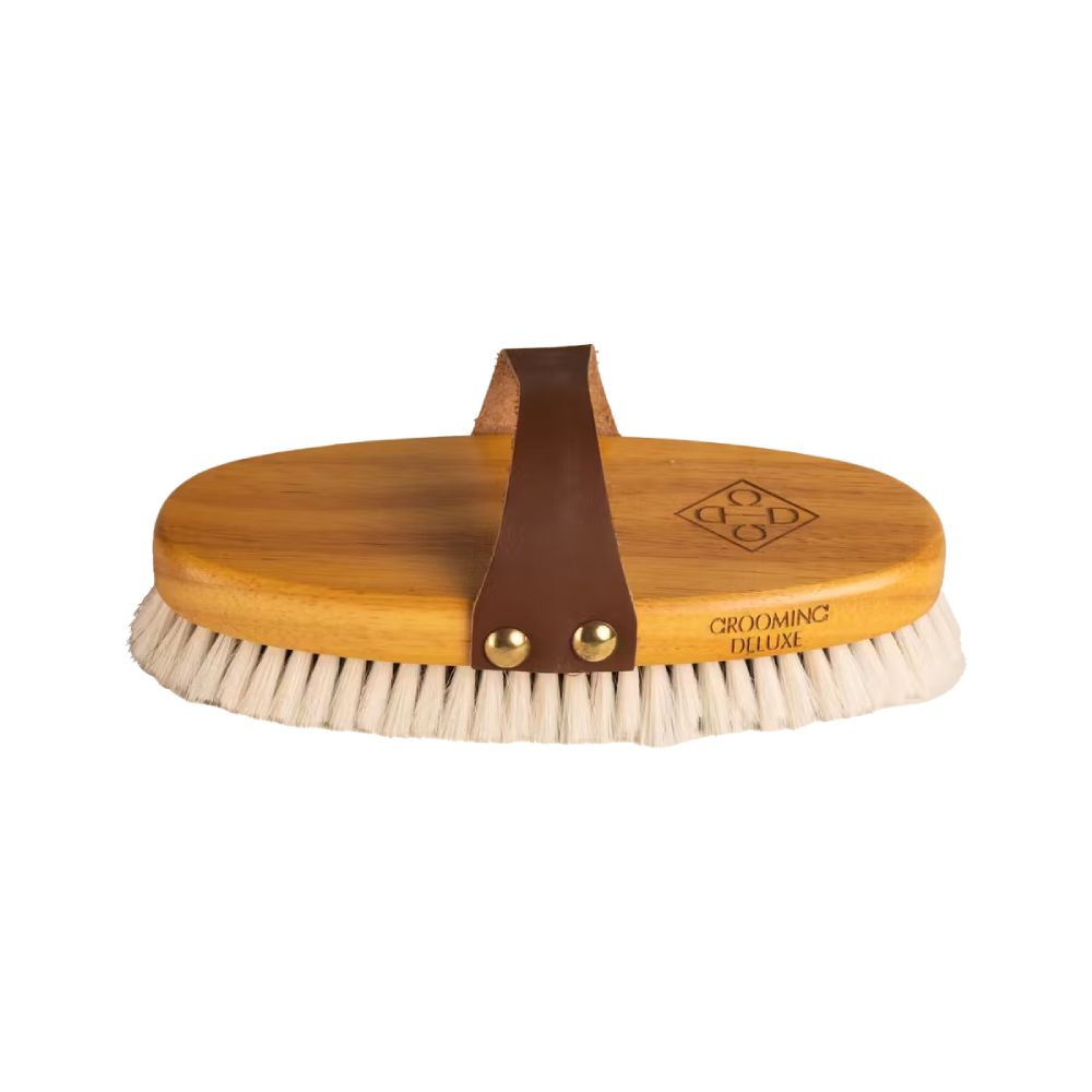 Grooming Deluxe Overall Glanzbürste Medium Pferdehaar Ziegenhaar - brown