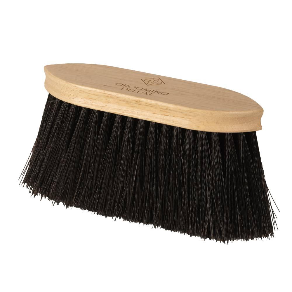 Grooming Deluxe Wooden classic Brush long soft - black