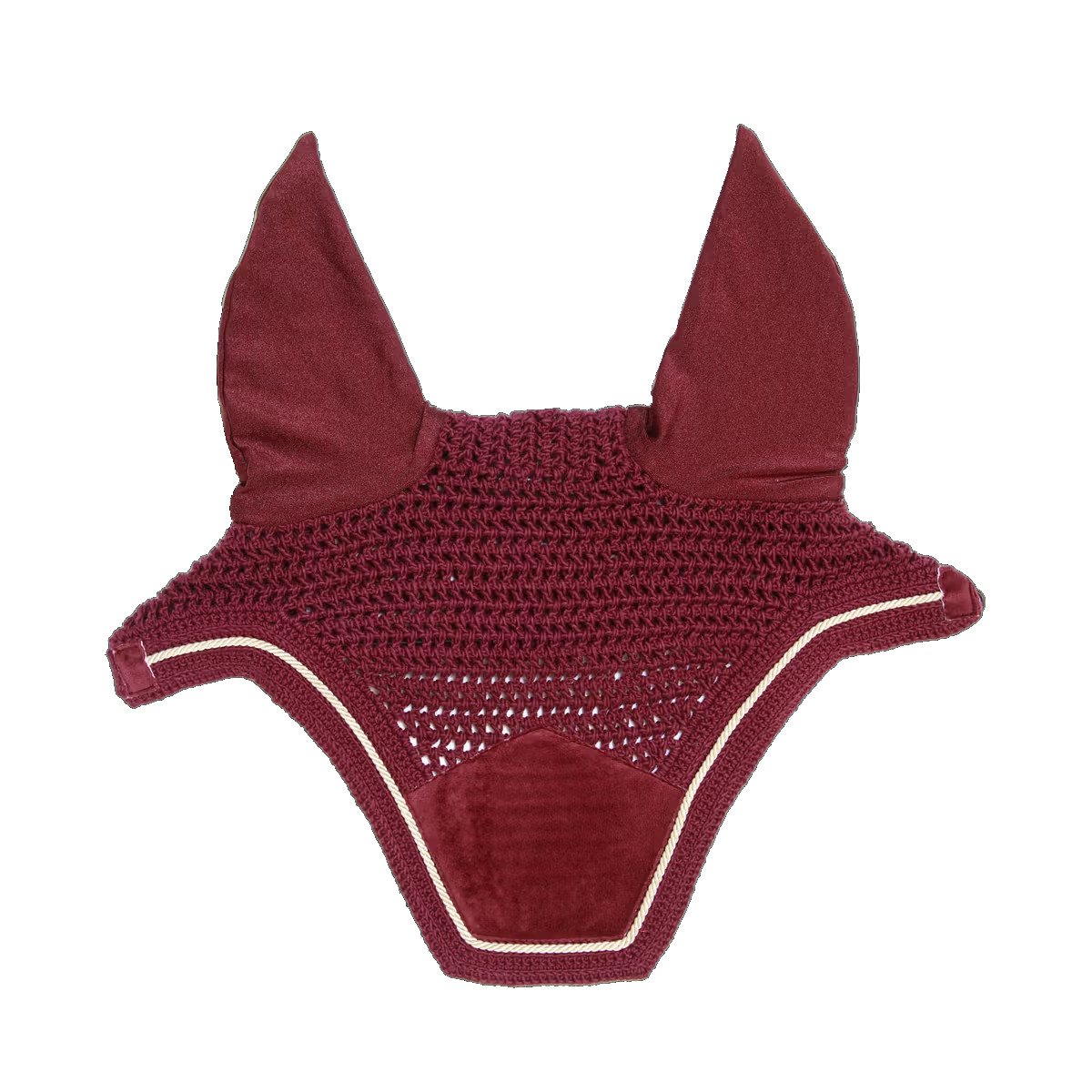 Kentucky Horsewear Fliegenohren Wellington soundless Velvet - bordeaux, Größe Warmblut