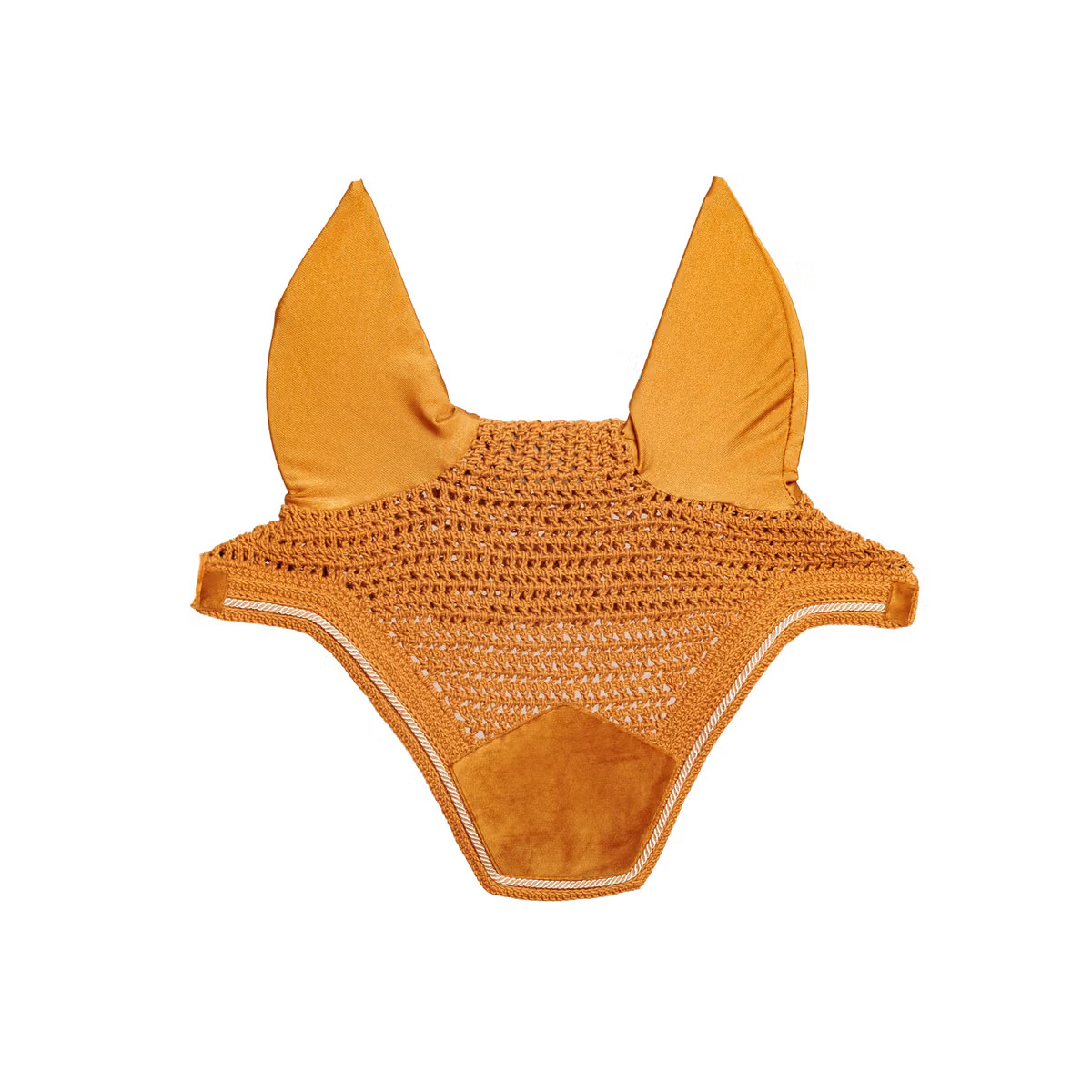 Kentucky Horsewear Fliegenohren Wellington soundless Velvet - mustard, Größe Warmblut