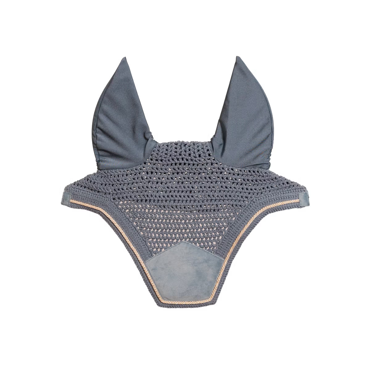 Kentucky Horsewear Fliegenohren Wellington soundless Velvet - light blue, Größe Warmblut