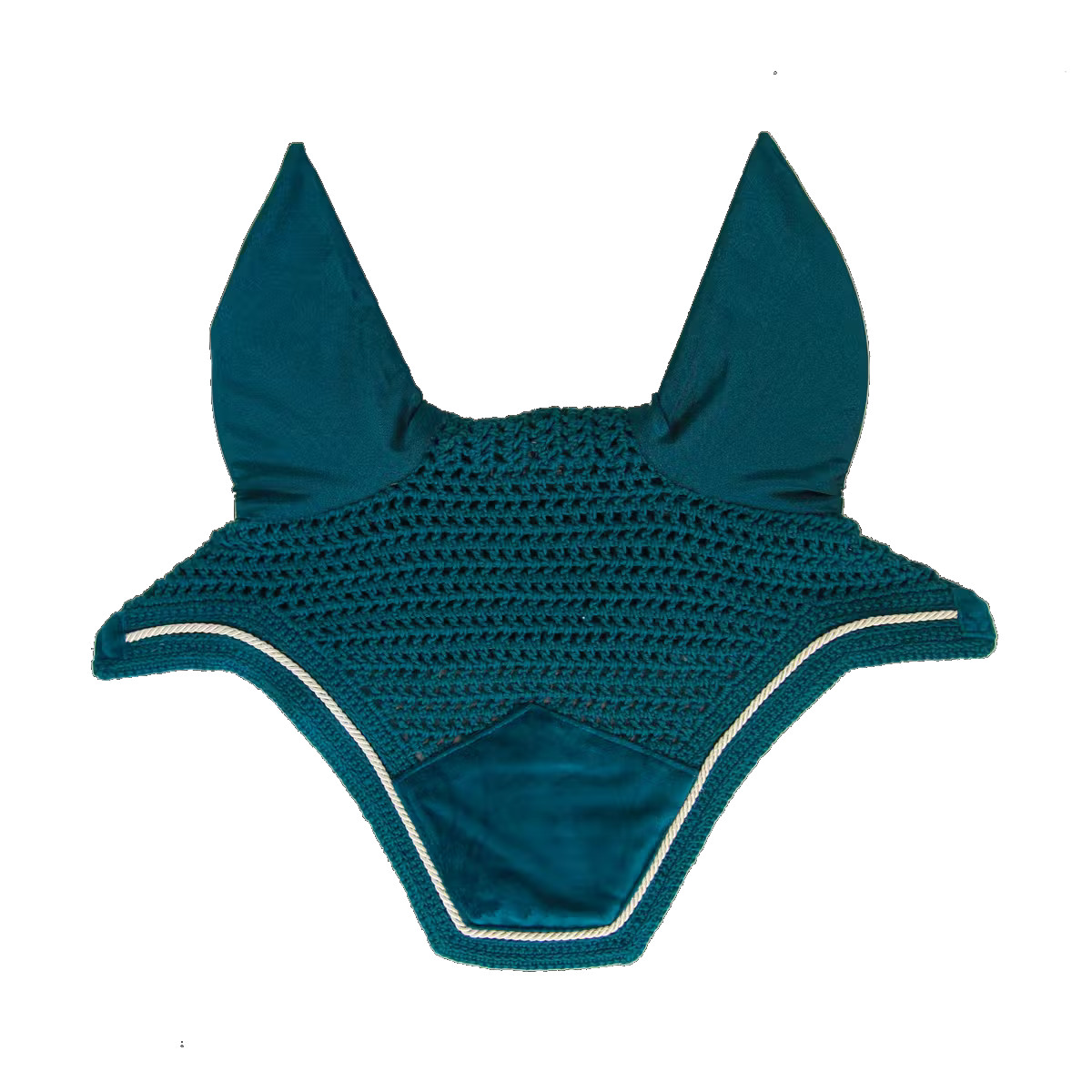 Kentucky Horsewear Fliegenohren Wellington soundless Velvet - emerald, Größe Warmblut