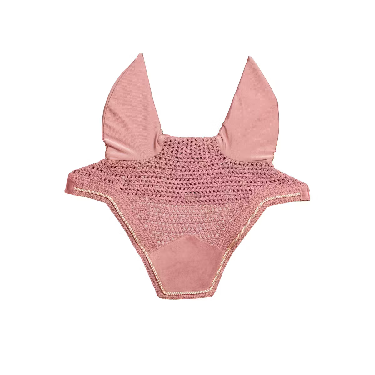 Kentucky Horsewear Fliegenohren Wellington soundless Velvet - old rose, Größe Warmblut