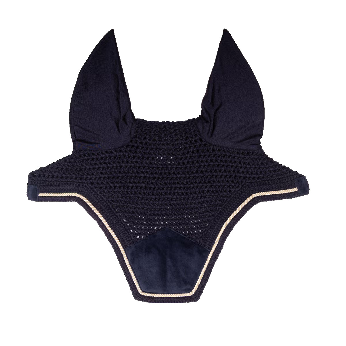 Kentucky Horsewear Fliegenohren Wellington soundless Velvet - dark navy, Größe Warmblut