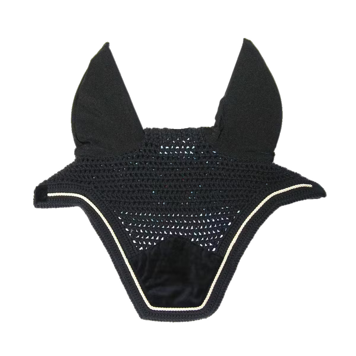 Kentucky Horsewear Fliegenohren Wellington soundless Basic Velvet - black, Größe Warmblut