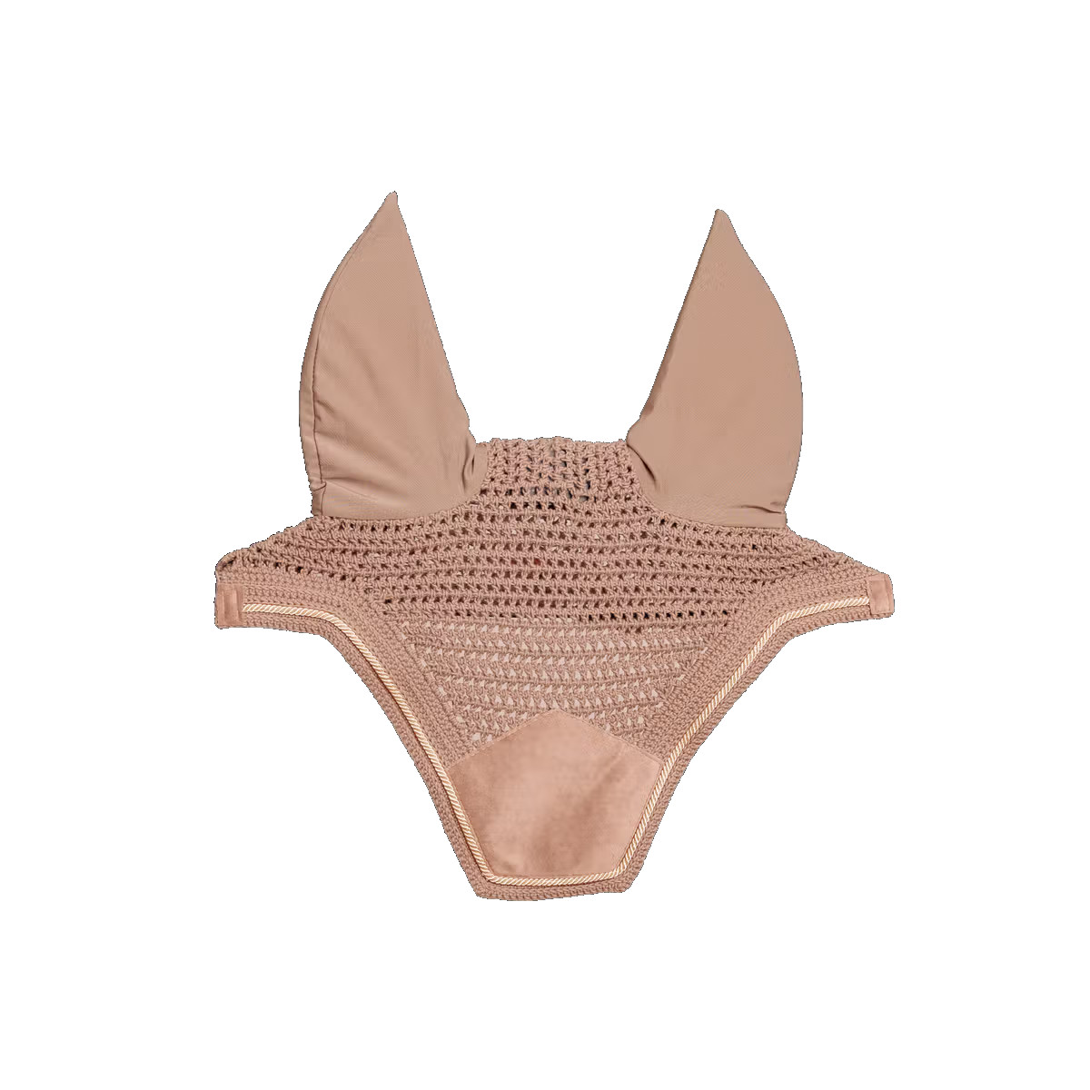 Kentucky Horsewear Fliegenohren Wellington soundless Basic Velvet - beige, Größe Warmblut