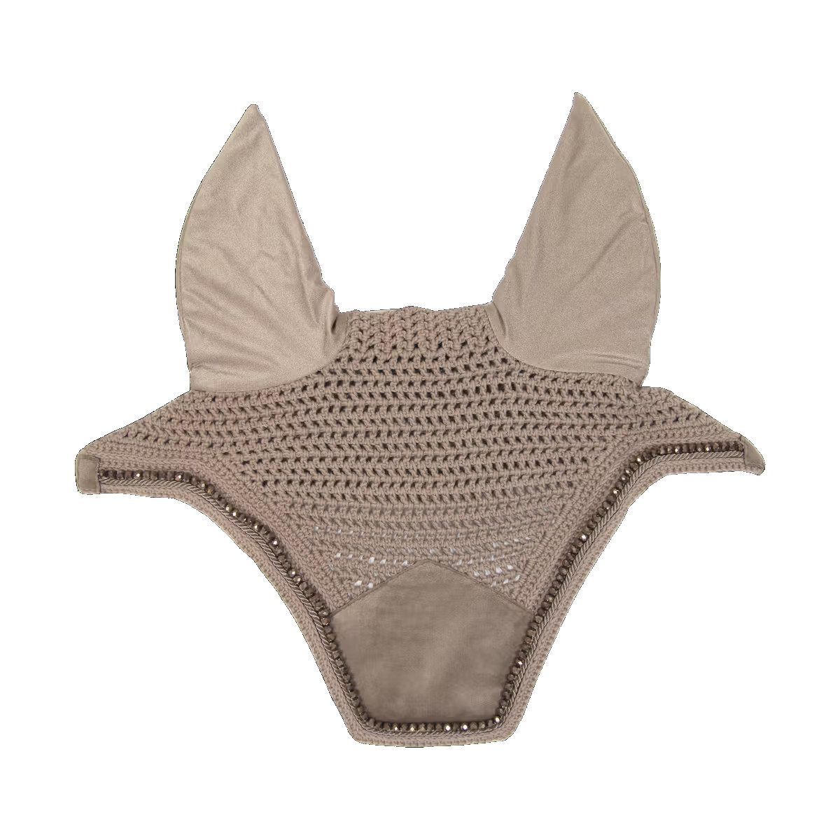 Kentucky Horsewear Fliegenohren Wellington soundless Velvet Pearls - beige, Größe Warmblut