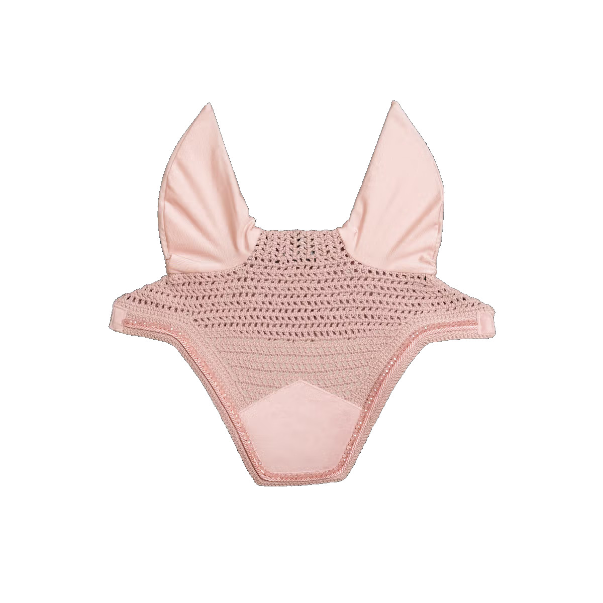 Kentucky Horsewear Fliegenohren Wellington soundless Velvet Pearls - soft rose, Größe Warmblut