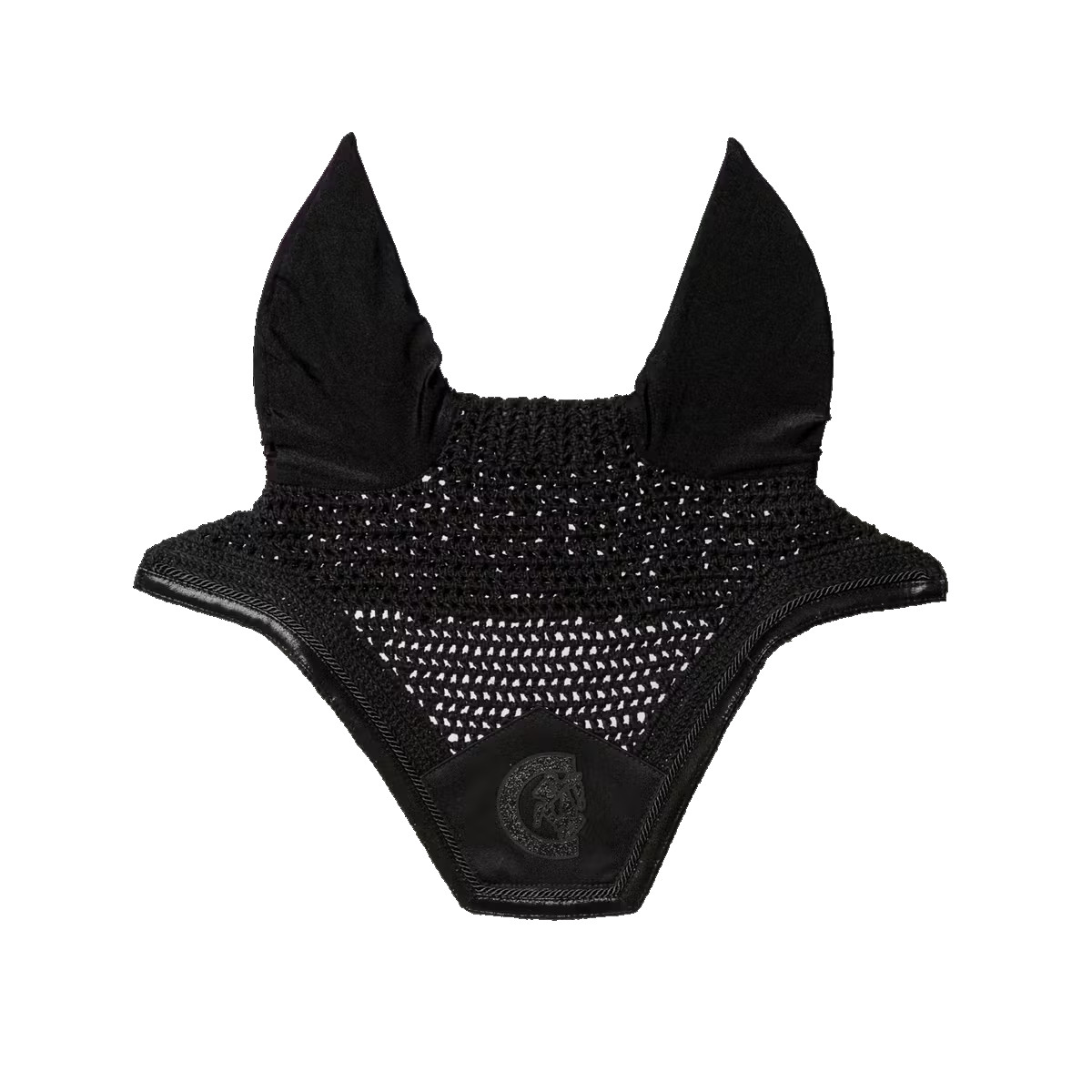 Kentucky Horsewear Fliegenohren Wellington soundless glitter sparkling - black, Größe Warmblut
