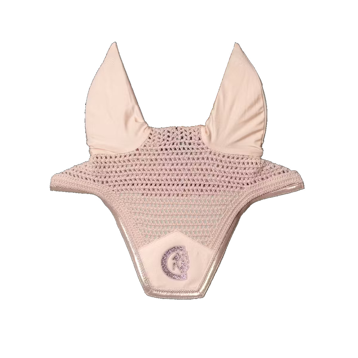 Kentucky Horsewear Fliegenohren Wellington soundless glitter sparkling - old rose, Größe Warmblut