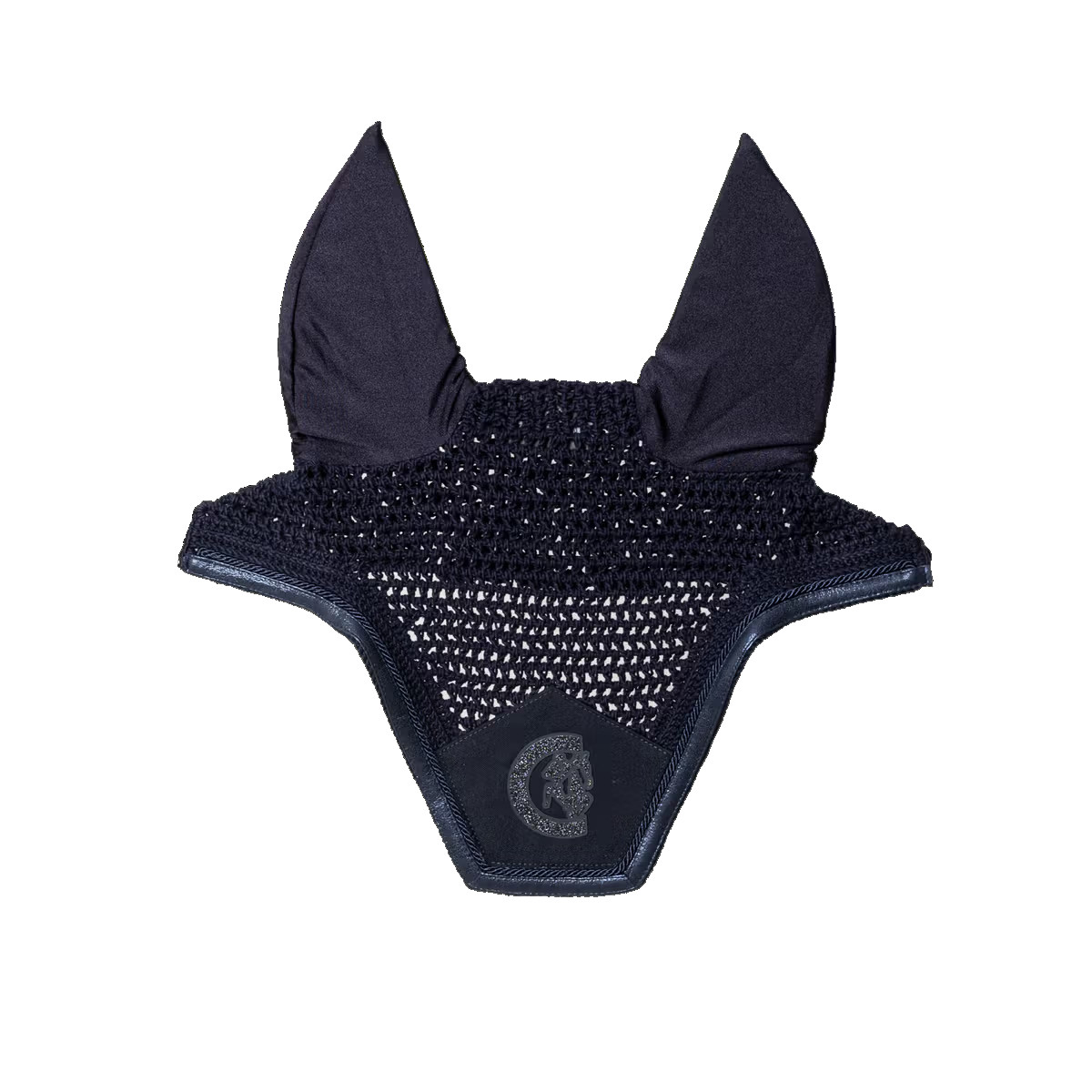 Kentucky Horsewear Fliegenohren Wellington soundless glitter sparkling - navy, Größe Warmblut