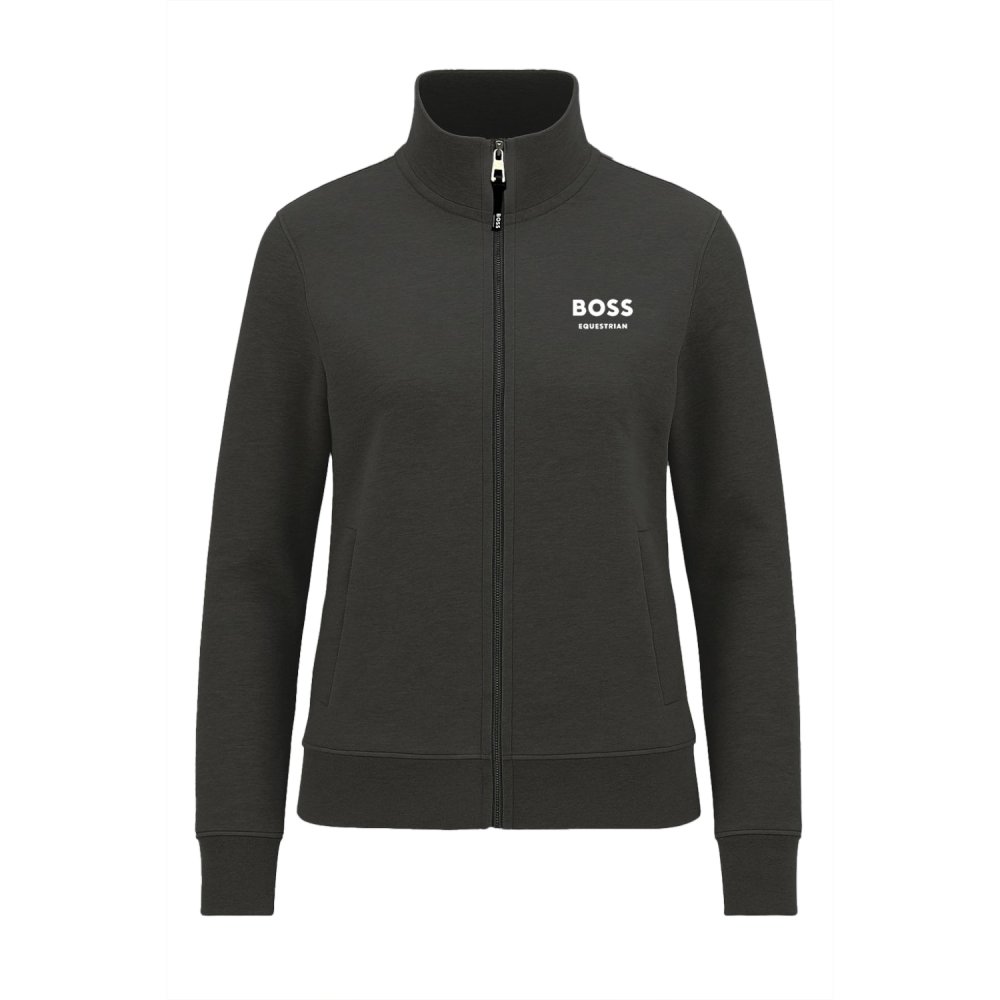 BOSS Equestrian Paris Zip Training Sweater Damen - greymelange, Größe M