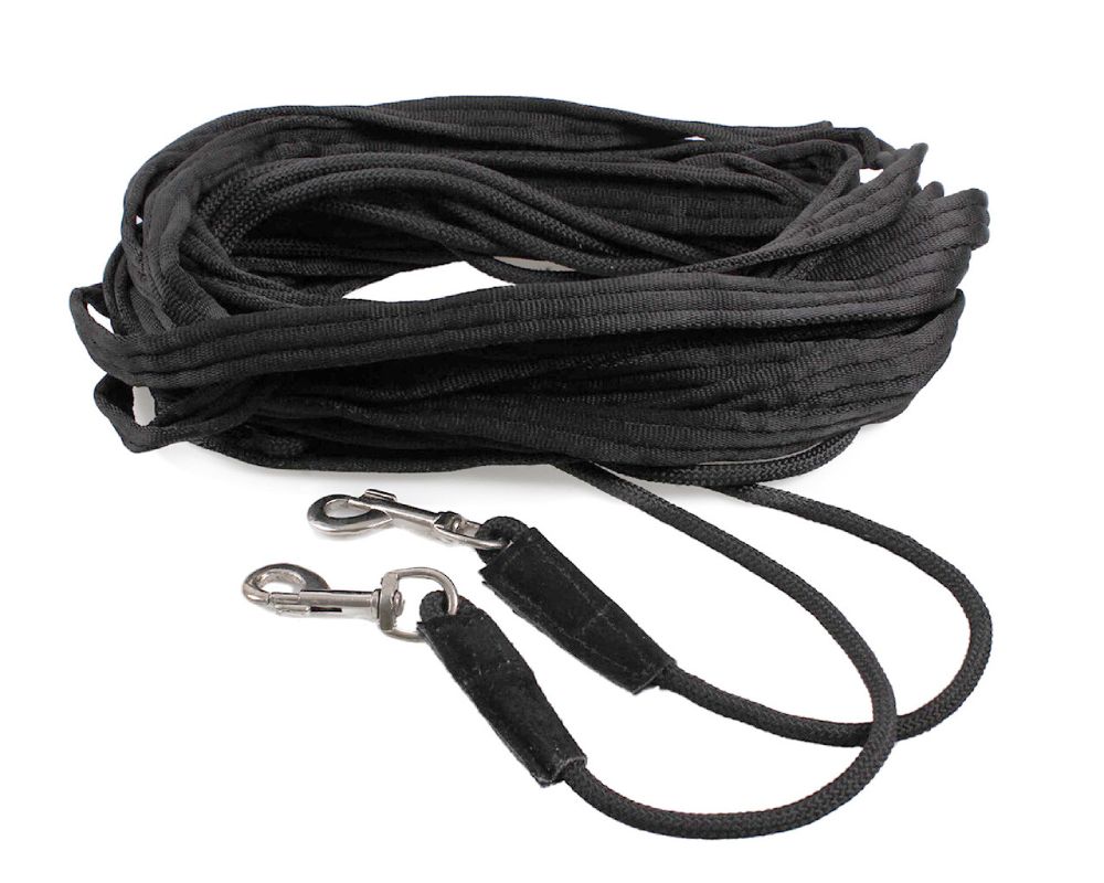 QHP Longierleine Doppelt - schwarz