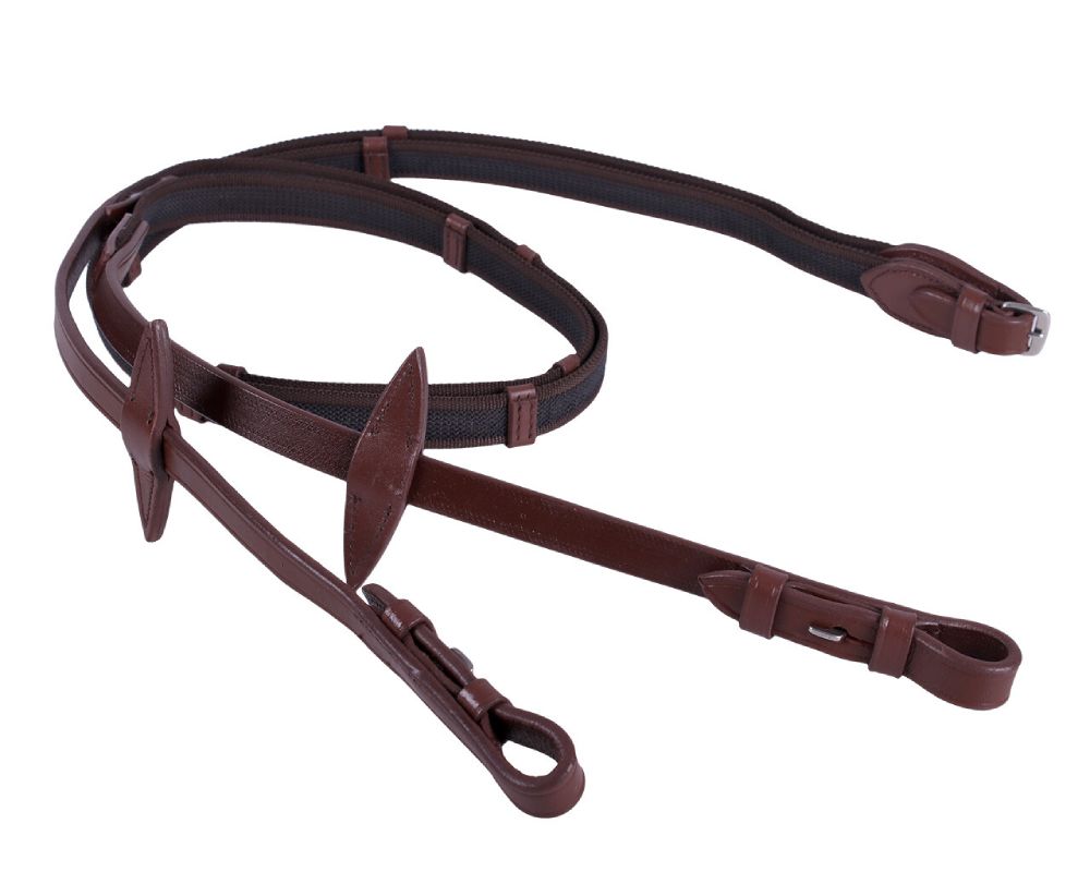 Qhp AntiRutschZügel Mit Lederstoppern