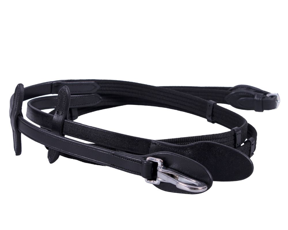 QHP Gurtzügel mit Clip - schwarz, Größe Warmblut