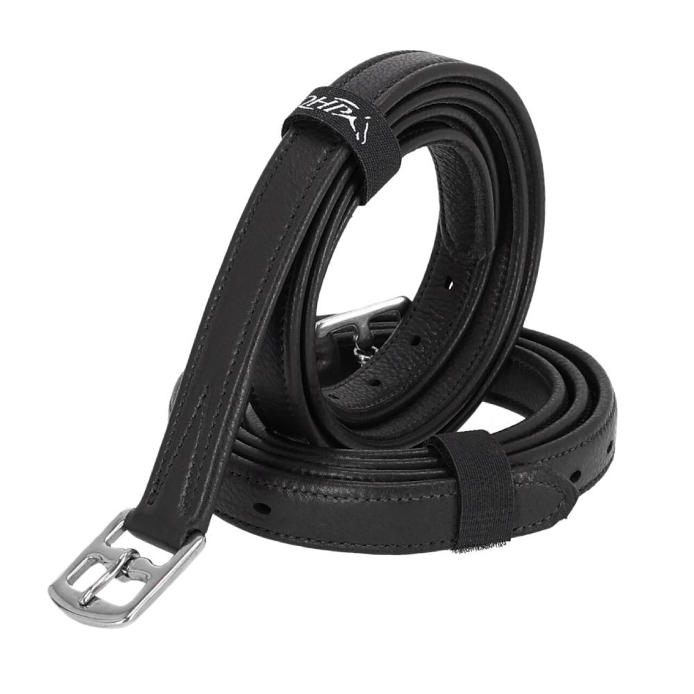 QHP Steigbügelriemen Sensisoft - schwarz, Größe 150