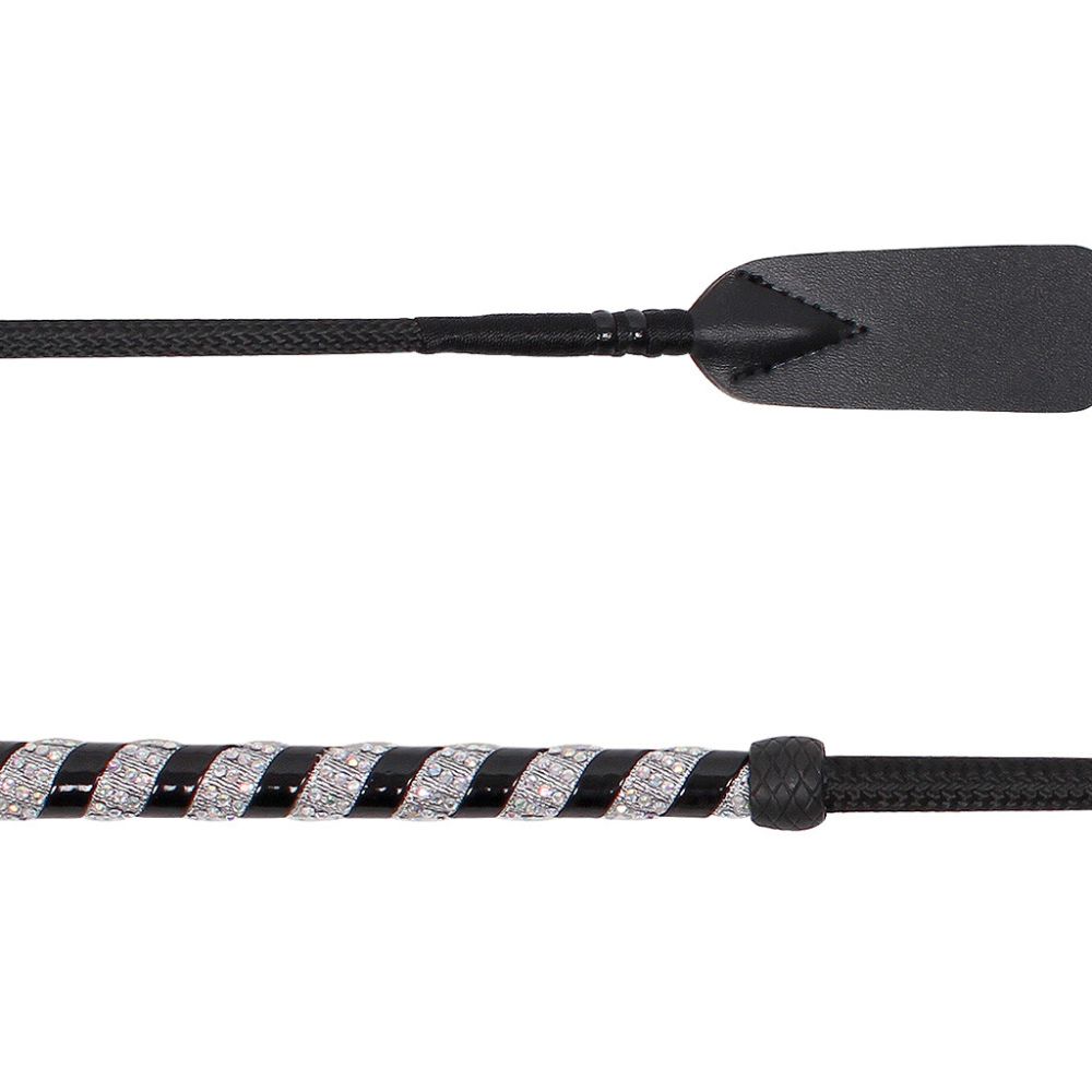 QHP Springgerte Crystal - schwarz, Größe 65 cm