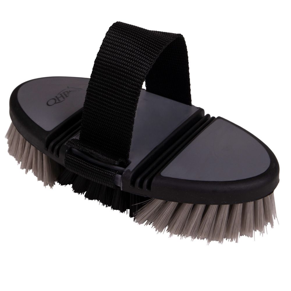 QHP Kardätsche Flexible - grau/schwarz