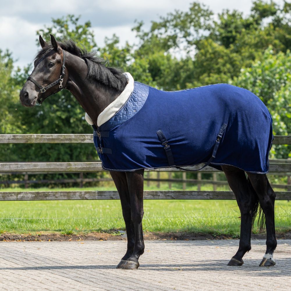 QHP Fleece decke Brilliance - blueberry, Größe 165 cm