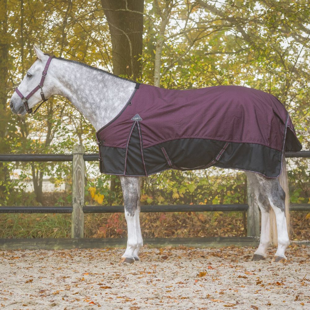 QHP Turnoutdecke 1200D Collection 50gr - weinrot, Größe 90 cm
