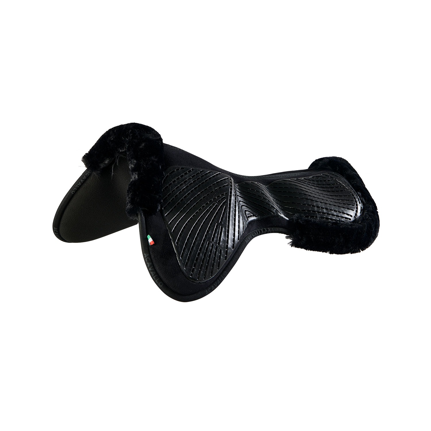 Acavallo CC Gel & Memory Foam Half Pad Eco-Wool - black/black