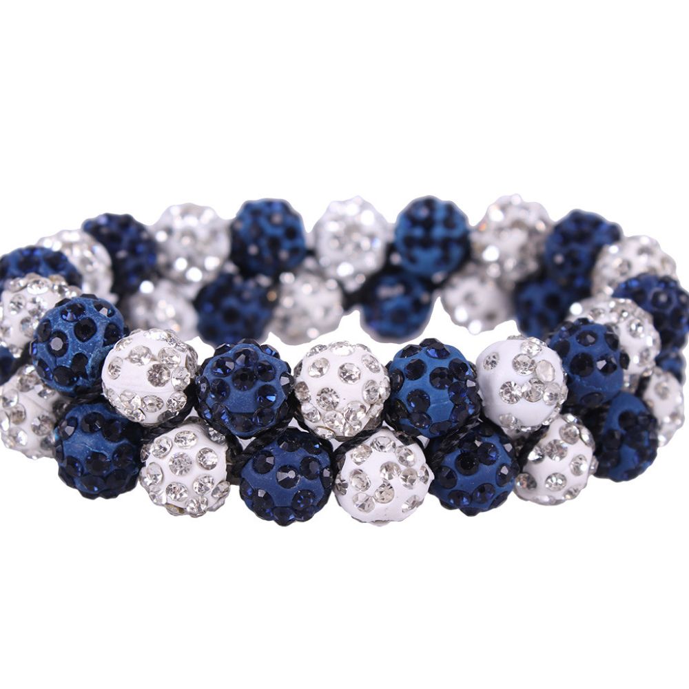 QHP Haar-Knotenband Gloss - weiß/navy