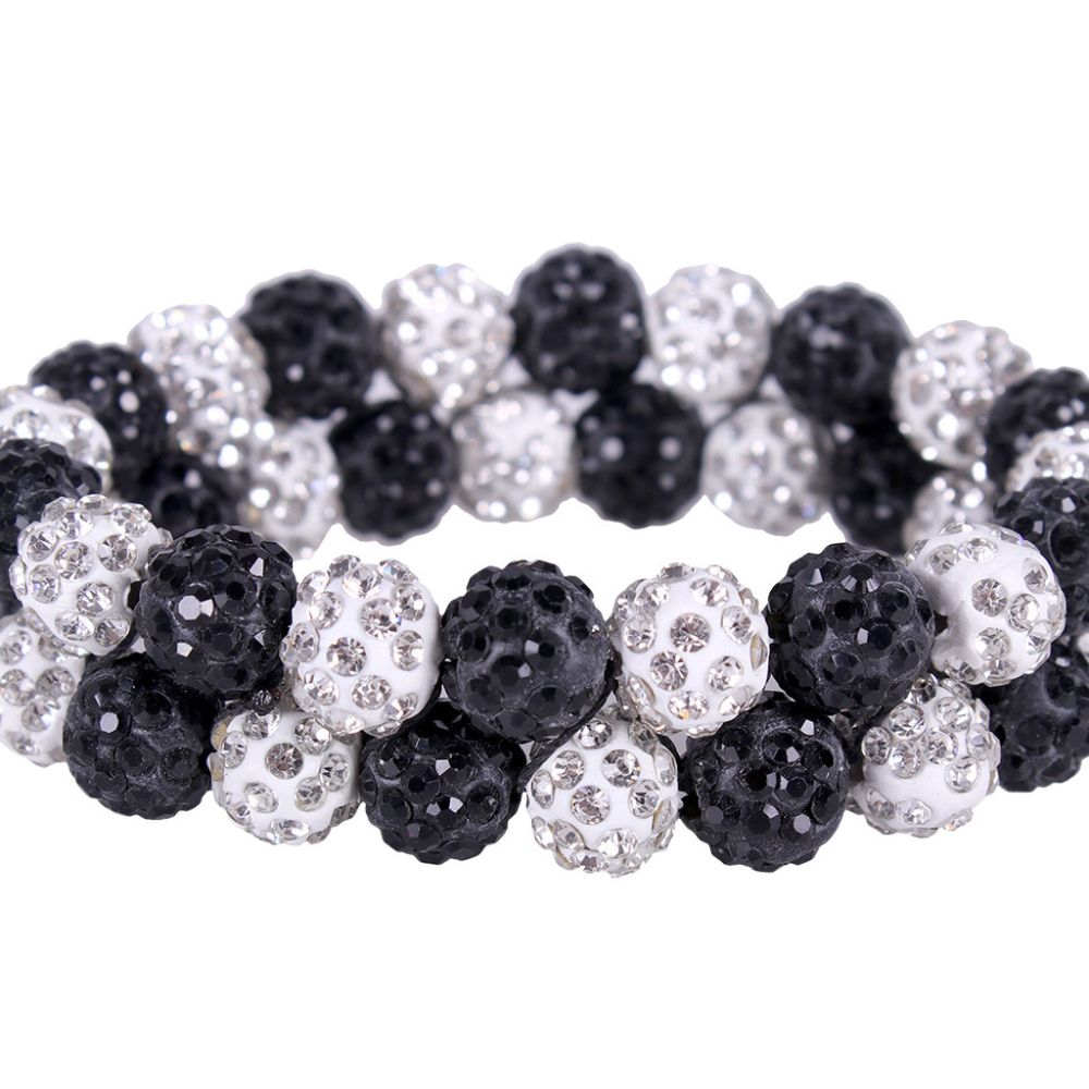 QHP Haar-Knotenband Gloss - weiß/schwarz